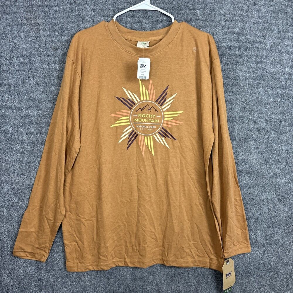 MV Sport Rocky Mountain National Park T-shirt Mens Size L Toffee
